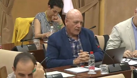 Gerardo Sánchez en el parlamento andaluz (PSOE) 