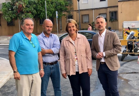Visita de Luisa García Chamorro a las obras de la Calle Cuesta (AYTO. MOTRIL)