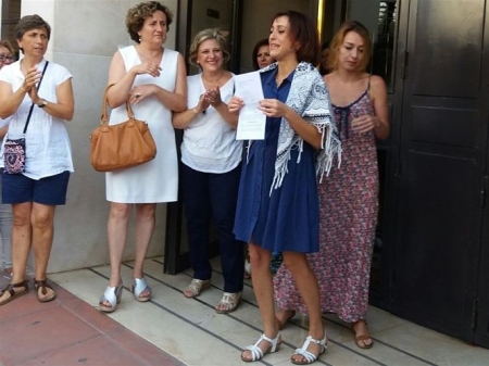Juana Rivas a la salida del juzgado (EUROPA PRESS / ARCHIVO)