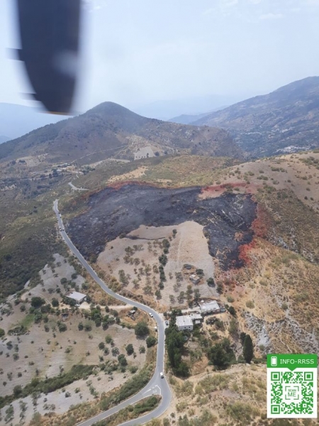 Zona afectada por el Incendio (INFOCA)
