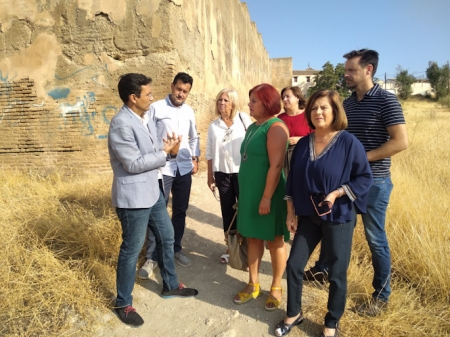 Miembros del PSOE han visitado la muralla nazarí (PSOE)