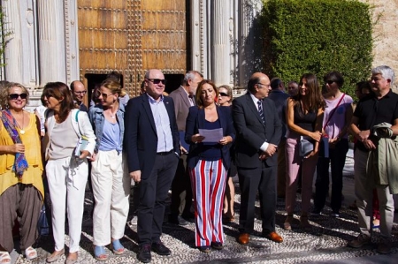 Lectura del manifiesto en el Hospital Real (UGR) 