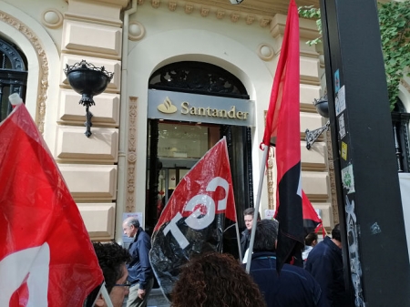 Concentarción de la CGT en el Banco Santander (CGT)