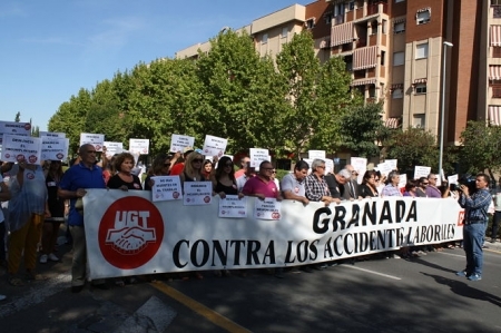 Concentración de UGT contra los accidentes laborales (UGT)
