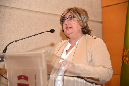 Ana Muñoz se dirige a lso asistentes (J. GROSSO / DIPGRA)