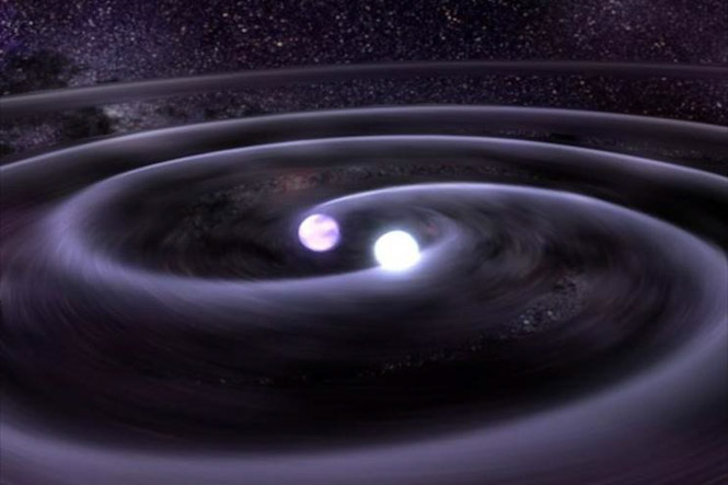 Estudio sobre el acercamiento de las estrellas de un sistema binario debido a la emisión de ondas gravitatorias (IAA-CSIC) Estudio sobre el acercamiento de las estrellas de un sistema binario debido a la emisión de ondas gravitatorias (IAA-CSIC)