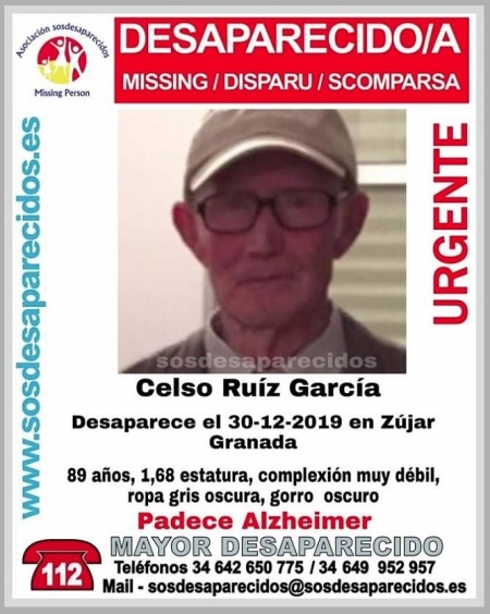 Hombre desaparecido en Zújar