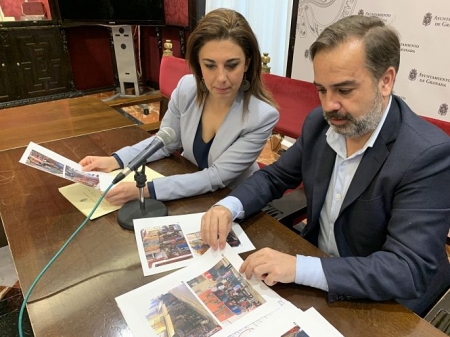 Jacobo Calvo y Raquel Ruz en rueda de prensa (PSOE)