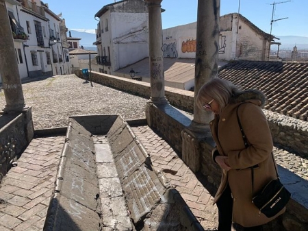 Maria de Leyva durante una visita a un mirador de el Realejo (PSOE GRANADA)