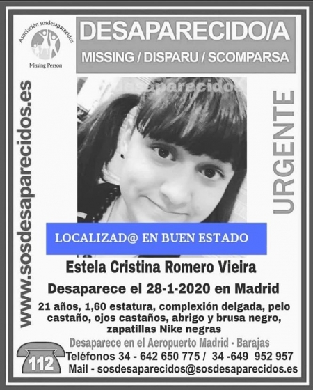 magen del fin de la búsqueda de Estela Cristina (SOS DESAPARECIDO)