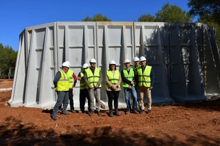 María José Martín ha visitado las obras del Depósito de Agua (JUNTA) 