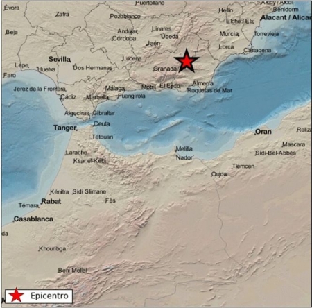 Terremoto con epicentro en Caniles (IGN) 