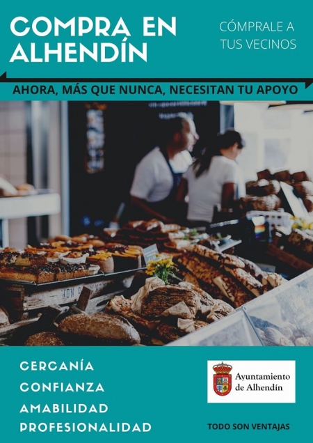 Cartel de la campaña de promoción del Comercio Local (AYTO. ALHENDÍN) 