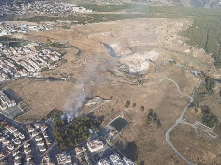 Lugar donde ha sido el incendio en La Zubia (PLAN INFOCA) 