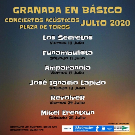 Cártel del ciclo de conciertos `Granada en Básico`  (PROEXA) 
