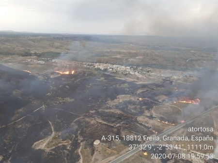 Incendio forestal en Freila (PLAN INFOCA)