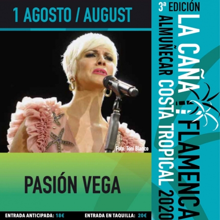 Cartel del concierto de Pasión Vega (AYTO. ALMUÑÉCAR)