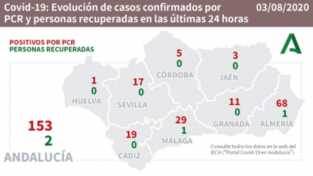 Evolución diaria de la pandemia en Andalucía (JUNTA DE ANDALUCÍA) 
