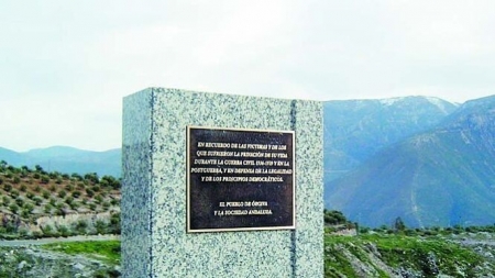 Placa en el barranco de El Carrizal (DIPUTACIÓN) 