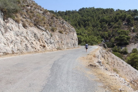Carretera de Cerro Gordo donde se realizará el rodaje (AYTO. ALMUÑECAR) 