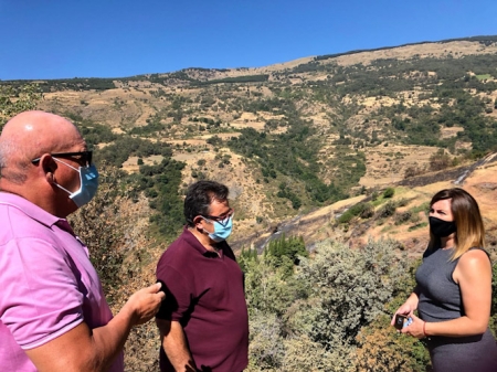 Visita a la zona afectada por el incendio (PSOE)