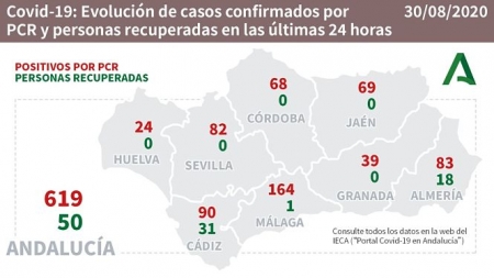 Evolución diaria de la pandemia en Andalucia (JUNTA DE ANDALUCÍA)