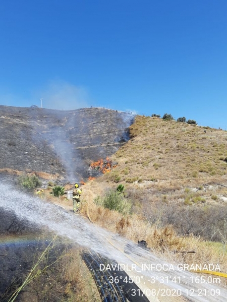 Imagen del incendio de Motril (INFOCA)