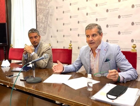 Los portavoces del equipo de gobierno de Granada, Manuel Olivares y César Díaz (AYUNTAMIENTO)