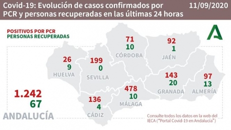 Evolución diaria de la pandemia en Andalucia (JUNTA DE ANDALUCÍA)
