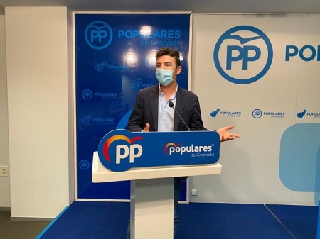 El Secretario General del PP, Jorge Saavedra en rueda de prensa (PP)