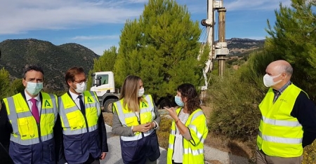 Marifran Carazo ha visitado las obras de Diezma (JUNTA)