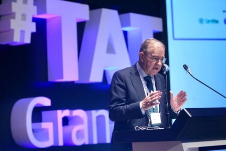 El director del Departamento de Seguridad Nacional del Gabinete de la Presidencia de Gobierno de España, Miguel Ángel Ballesteros, durante su intervención en #TATGranada (PERIÓDICO IDEAL)