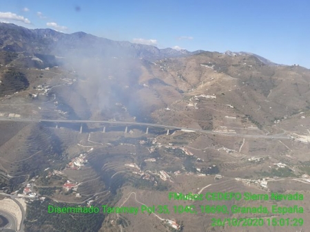 Lugar donde se ha producido el incendio (INFOCA) 
