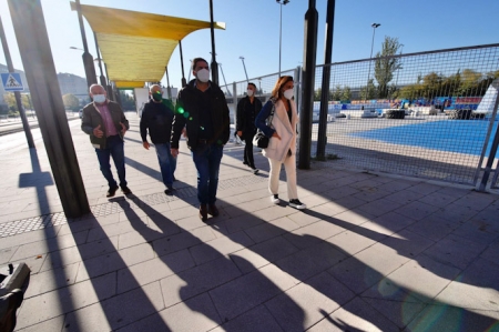 Imagen de la visita al botellódromo (PSOE)