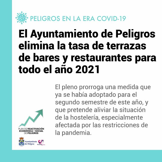 El Ayuntamiento de Peligros suprime la tasa, de terrazas durante el próximo año (AYUNTAMIENTO PELIGROS) El Ayuntamiento de Peligros suprime la tasa, de terrazas durante el próximo año (AYUNTAMIENTO PELIGROS)