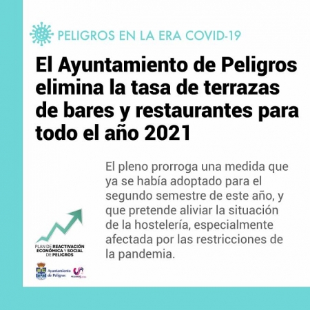 El Ayuntamiento de Peligros suprime la tasa, de terrazas durante el próximo año (AYUNTAMIENTO PELIGROS) 