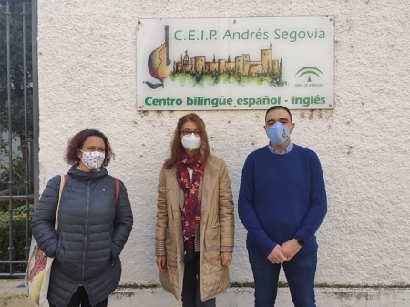 La Delegada de Educación ha visitado el CEIP Andrés Segovia (JUNTA)