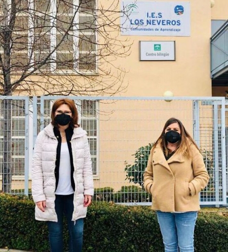 Mar Sánchez y Lola Aguayo en el IES Los Neveros (CIUDADANOS) 