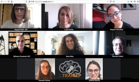 Los autores de esta investigación, en una reunión virtual de trabajo (UGR)