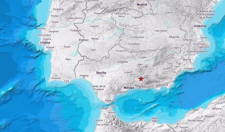 Mapa del sismo de 2,8 en Santa Fe este martes (IGN) 