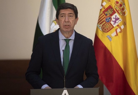 El vicepresidente de la Junta y consejero de Turismo, Regeneración, Justicia y Administración Local, Juan Marín, en una imagen de archivo (MARÍA JOSÉ LÓPEZ - EUROPA PRESS) 