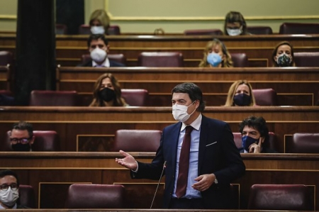 Carlos Rojas durante una intervención en el Congreso de los Diputados (PP)