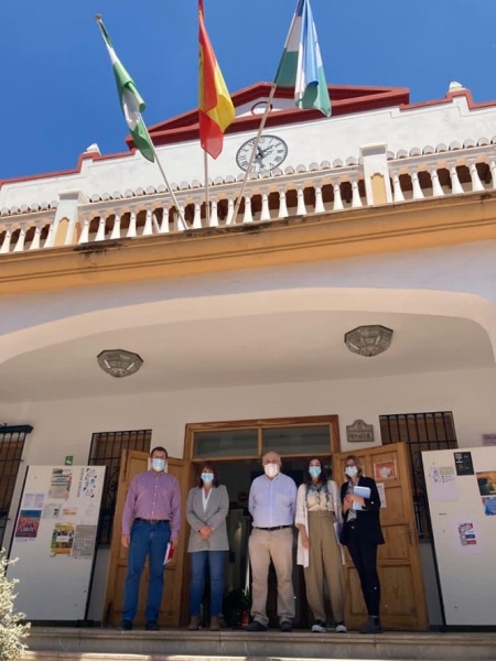 Imagen de la visita al Ayuntamiento de Monachil (DIPUTACIÓN)