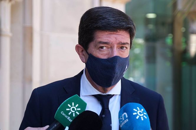 El vicepresidente de la Junta y consejero, Juan Marín, en una imagen de archivo en declaraciones a los medios (CIUDADANOS) El vicepresidente de la Junta y consejero, Juan Marín, en una imagen de archivo en declaraciones a los medios (CIUDADANOS)