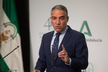 El consejero de la Presidencia, Administración Pública e Interior y portavoz del Gobierno andaluz, Elías Bendodo (MARÍA JOSÉ LÓPEZ / EUROPA PRESS)
