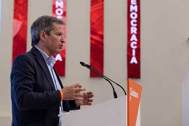 El vicesecretario general de Ciudadanos y portavoz en las Cortes de Aragón, Daniel Pérez Calvo, en una rueda de prensa en la sede de Cs en Madrid (CIUDADANOS) El vicesecretario general de Ciudadanos y portavoz en las Cortes de Aragón, Daniel Pérez Calvo, en una rueda de prensa en la sede de Cs en Madrid (CIUDADANOS)