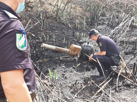 Imagen de la Policía Autonómica en la zona del incendio (JUNTA)