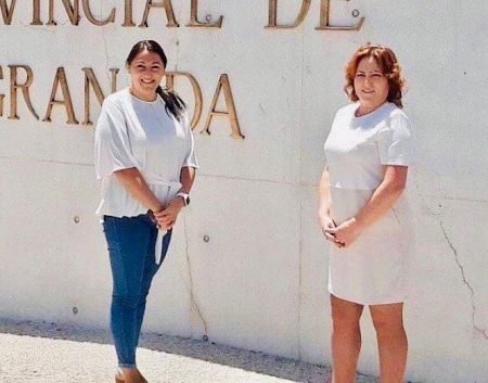 Las diputadas provinciales Aljendra Durán y Mari Carmen Pérez (IU)