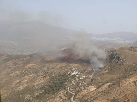 Lugar donde se ha produjo el incendio de Murtas (INFOCA)