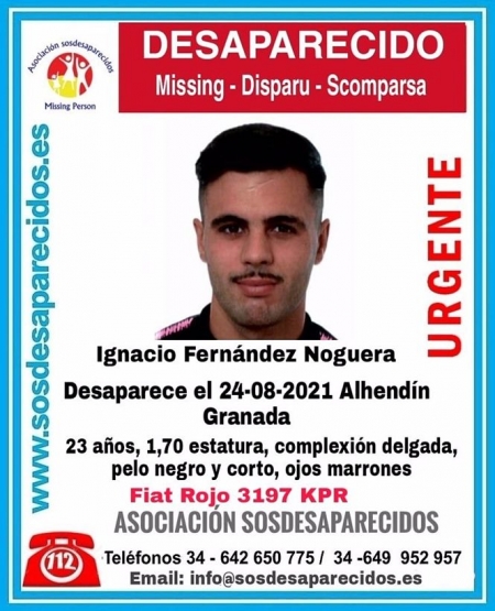 Cartel de difusión de la desaparición (SOS DESAPARECIDOS)